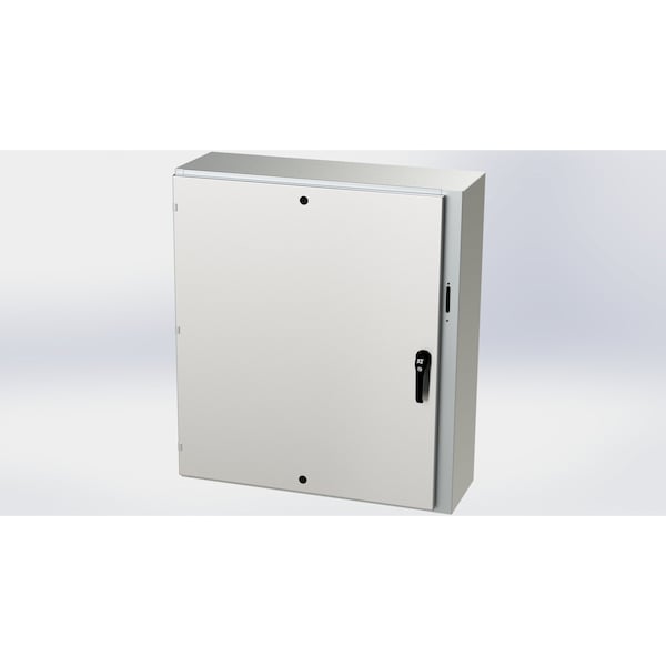 3 Point Latch Electrical Enclosures, 42 in H, 12 in D, 37.38 in W, NEMA 3R, 4, 4X, 12, 13